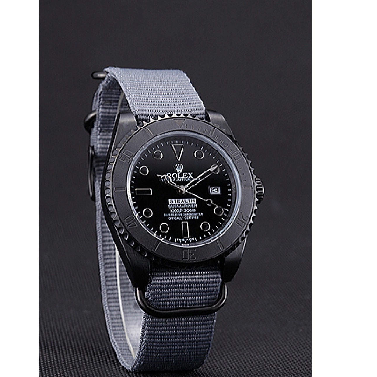 Aaa replica watch Submariner Black Stealth 621996 Rolex 0824